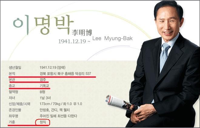 이명박 프로필.jpg | 인스티즈