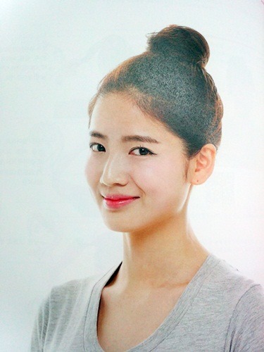 똥머리 이미지