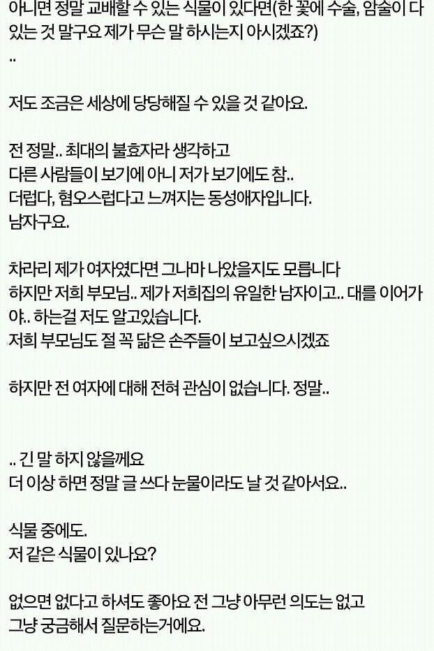 동성애 질문에 대한 식물갤 레전드 답변.jpg | 인스티즈