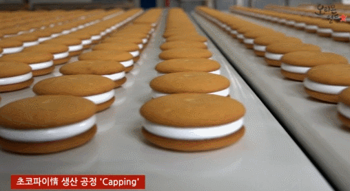 멍하게 보게되는 초코파이 생산과정 | 인스티즈