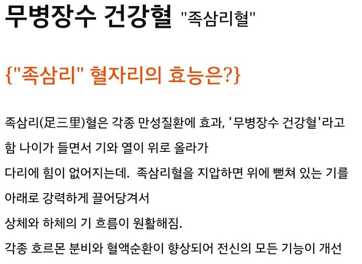 족삼리 이미지