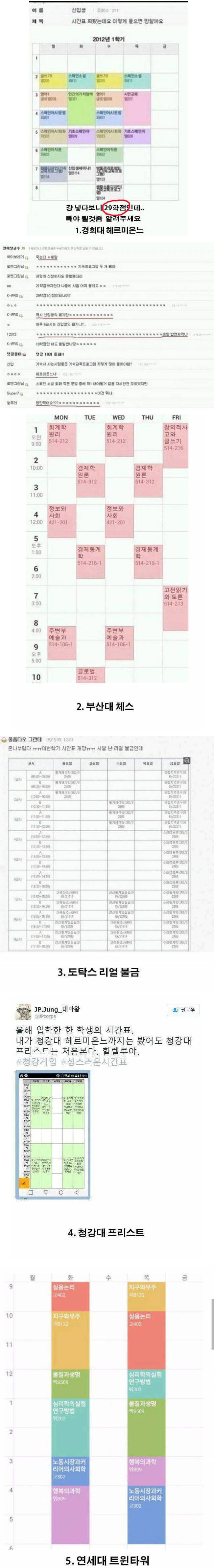 이맘때쯤 다시보는 수강신청 5대장 | 인스티즈
