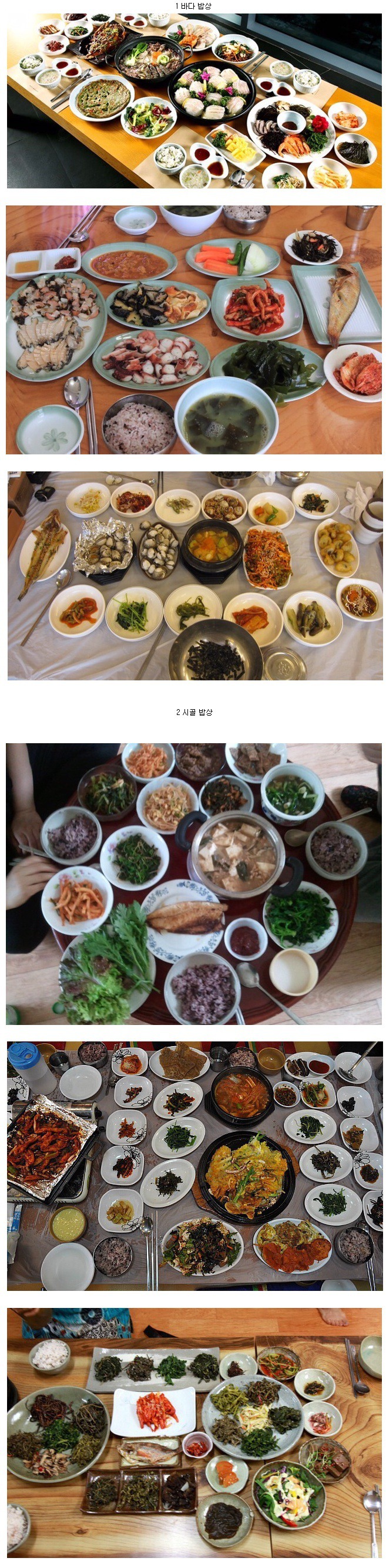 바다밥상 대 시골밥상 | 인스티즈